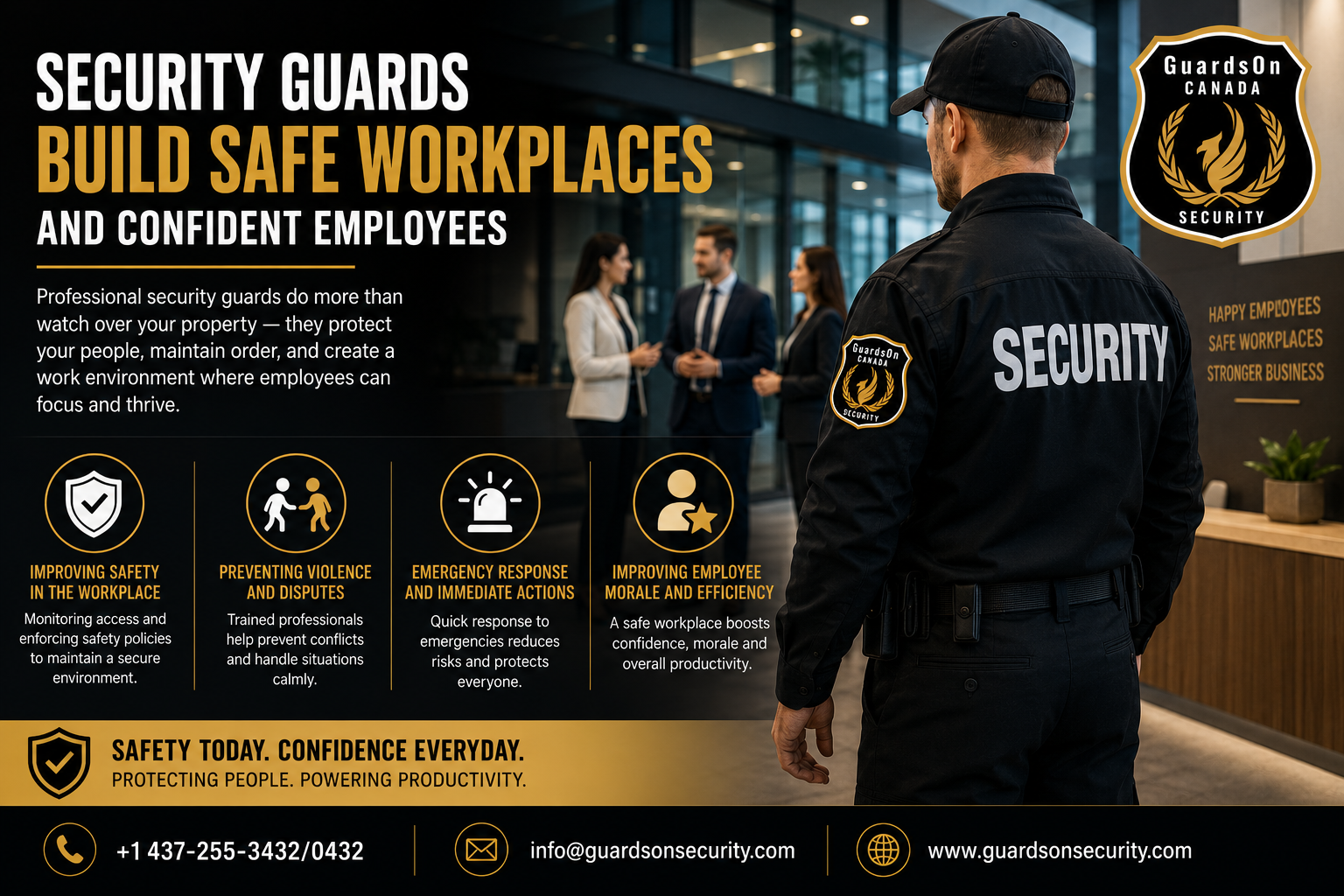 How Security Guards Support Workplace Safety and Employee Confidence